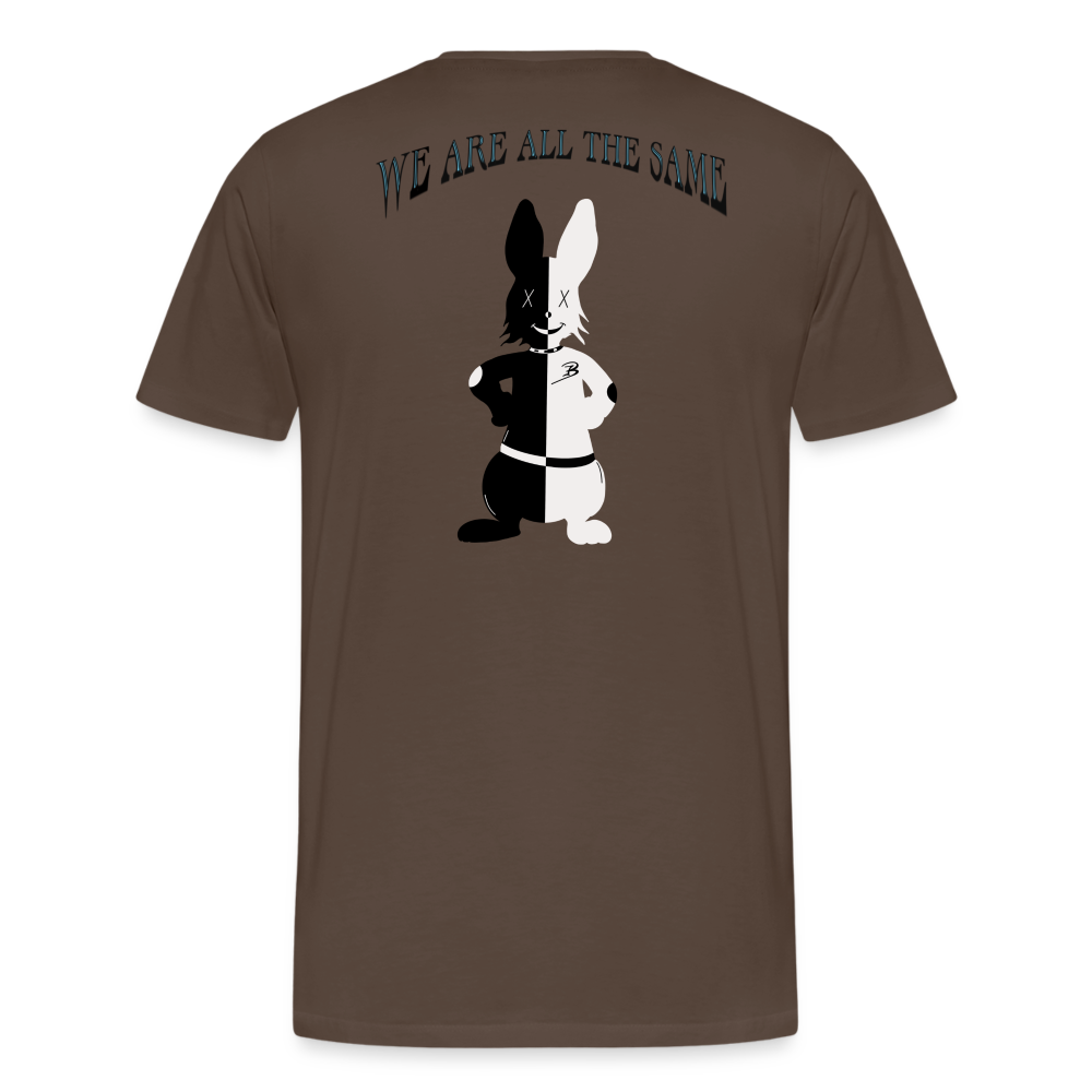 Mr Bull's & Eagle's : Black and white (T-Shirt) - noble brown