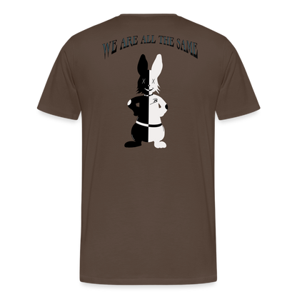 Mr Bull's & Eagle's : Black and white (T-Shirt) - noble brown