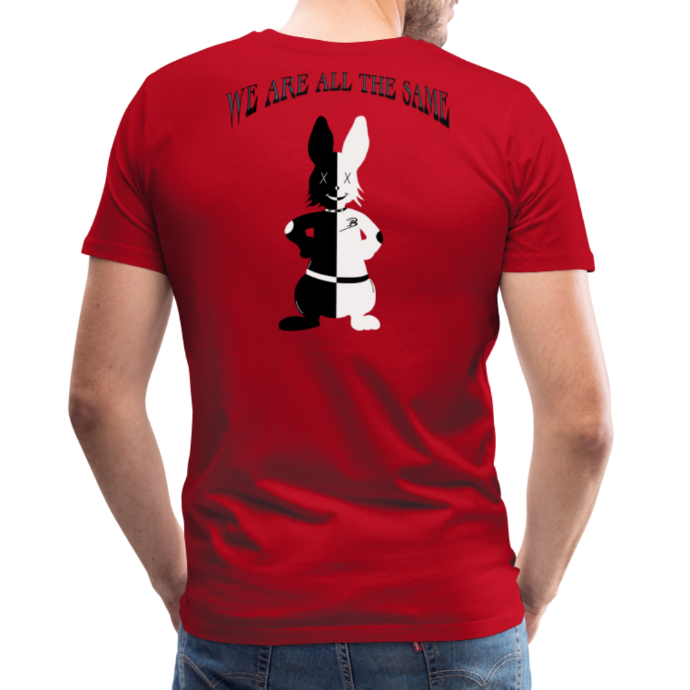 Mr Bull's & Eagle's : Black and white (T-Shirt) - red