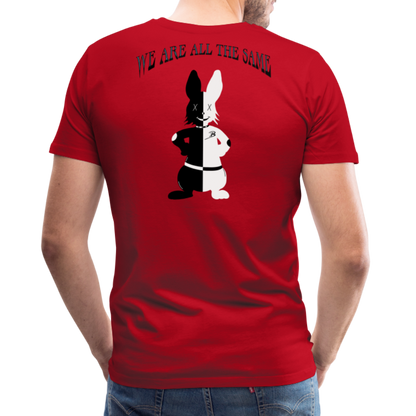 Mr Bull's & Eagle's : Black and white (T-Shirt) - red