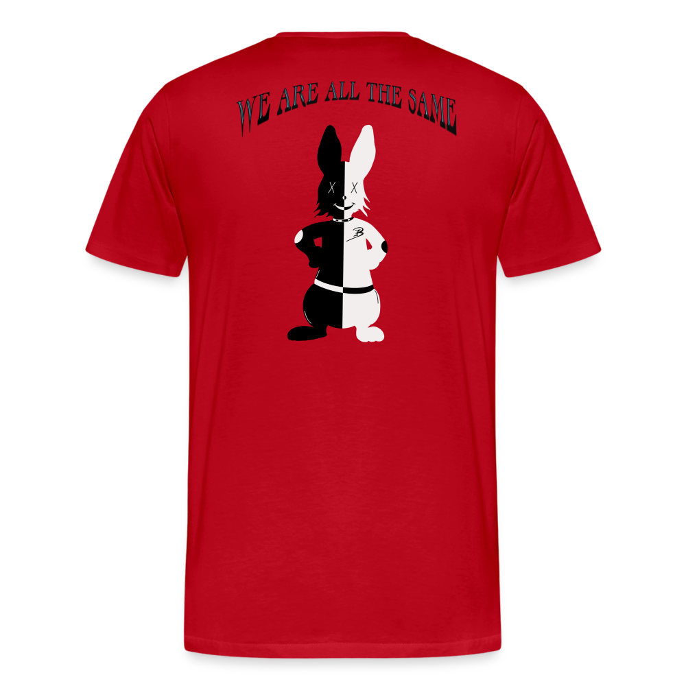 Mr Bull's & Eagle's : Black and white (T-Shirt) - red