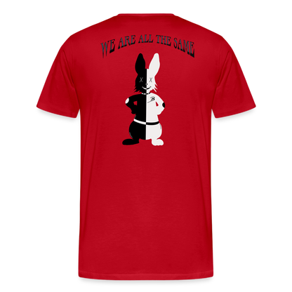 Mr Bull's & Eagle's : Black and white (T-Shirt) - red