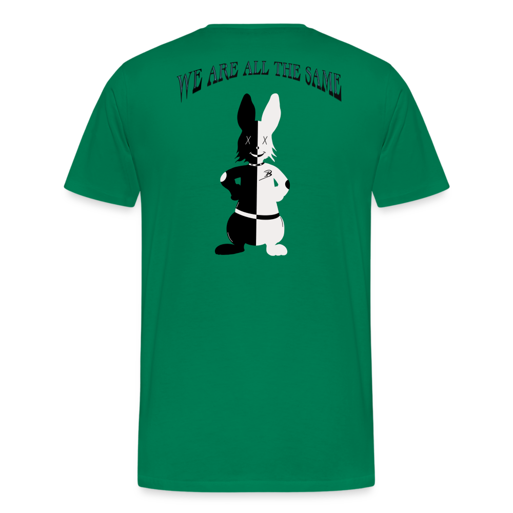 Mr Bull's & Eagle's : Black and white (T-Shirt) - kelly green