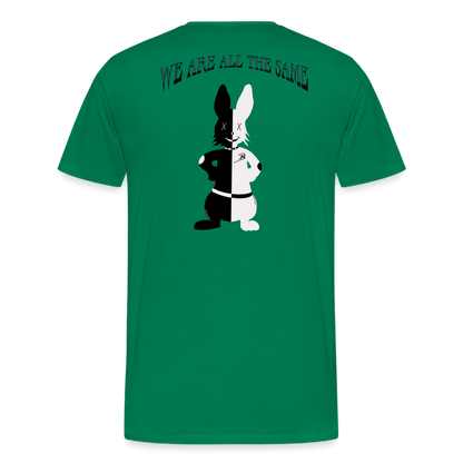 Mr Bull's & Eagle's : Black and white (T-Shirt) - kelly green