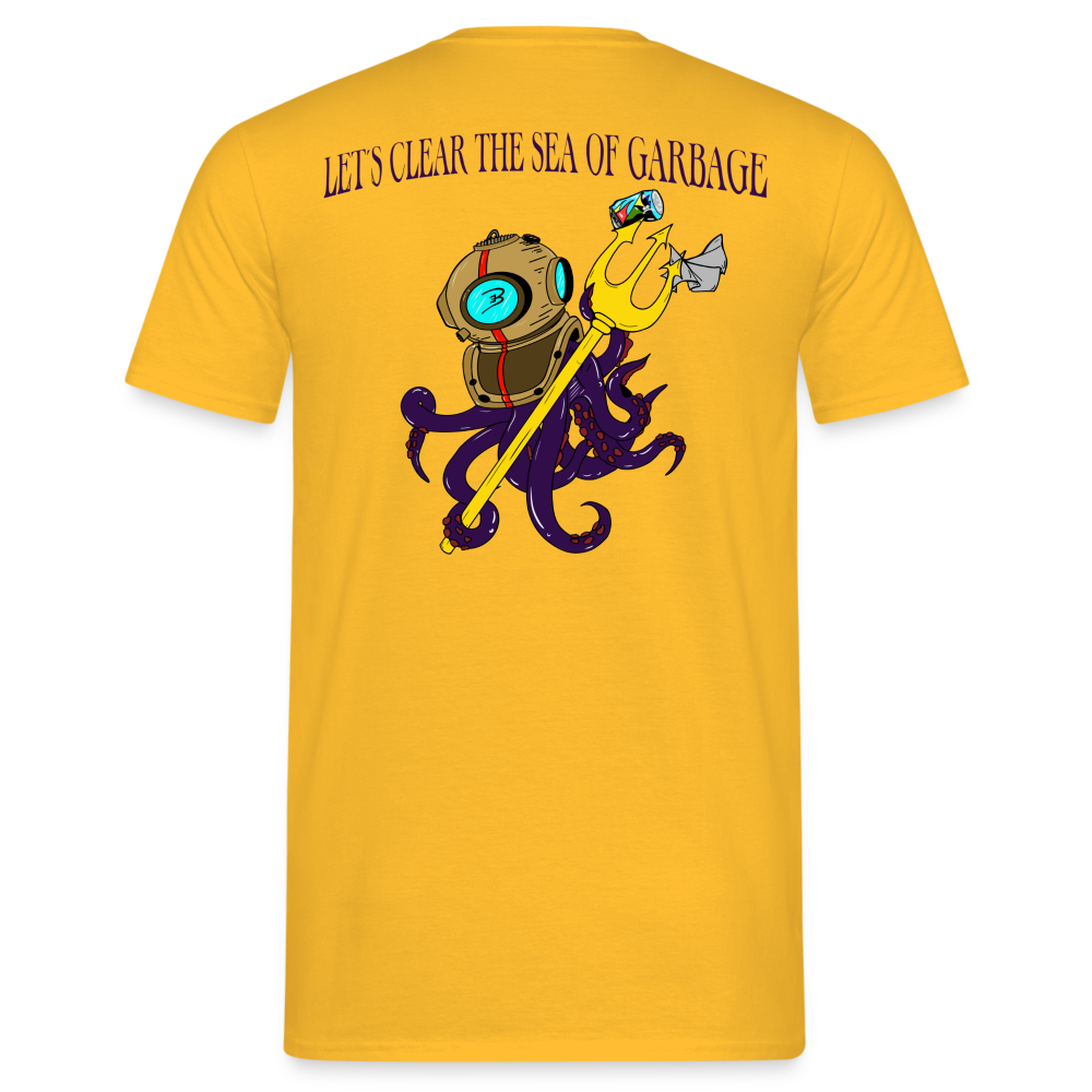 Mr. Bull's & Eagle's : Neptune Men's T-Shirt - yellow