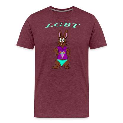 Mr. Bull's & Eagle's : LGBT (T-Shirt) - heather burgundy